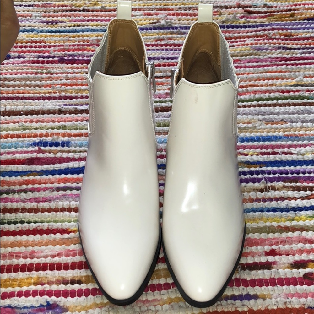 white booties.